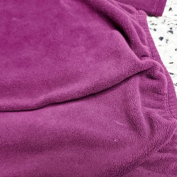 RARE! Mulberry Cropped Embroidered Goose Fleece - Picture 5 of 7